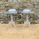 Pair of aluminum stools