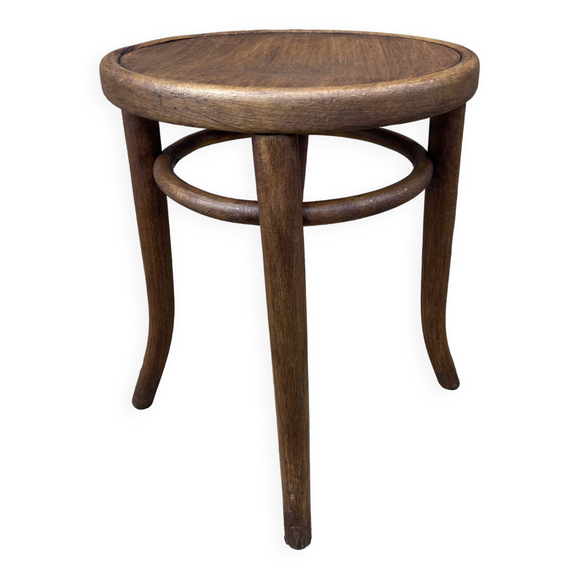 Viennese Thonet piano stool curved wood 1900 bentwood stool Thonet hocker Bugholzhocker