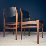 Mid-century dining chair set, Italy, 1970s