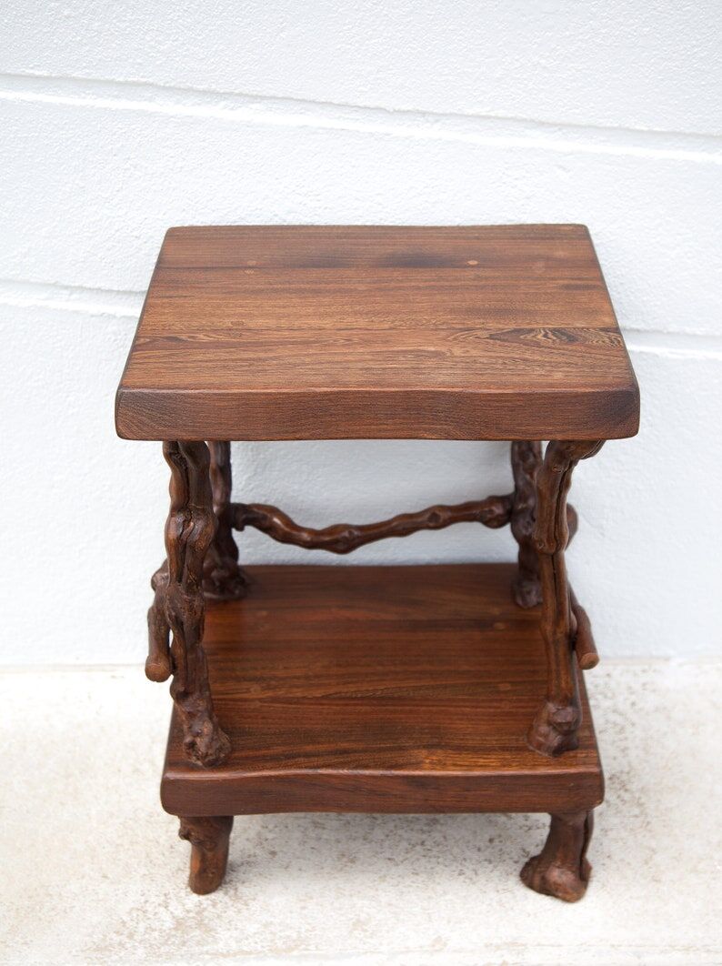 Vines and vintage wood table