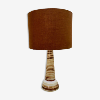 High sandstone lamp with lampshade original fabric