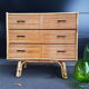 Commode en rotin, années 50