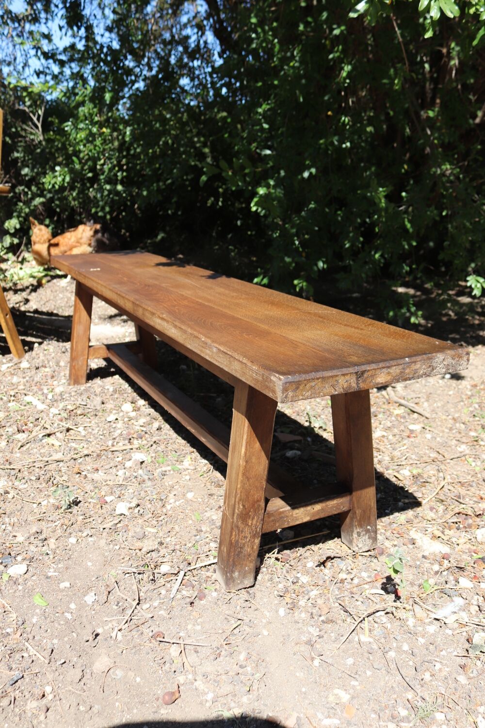 Old oak farmhouse bench