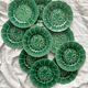 10 old dessert plates in Sarreguemines vine leaf slip