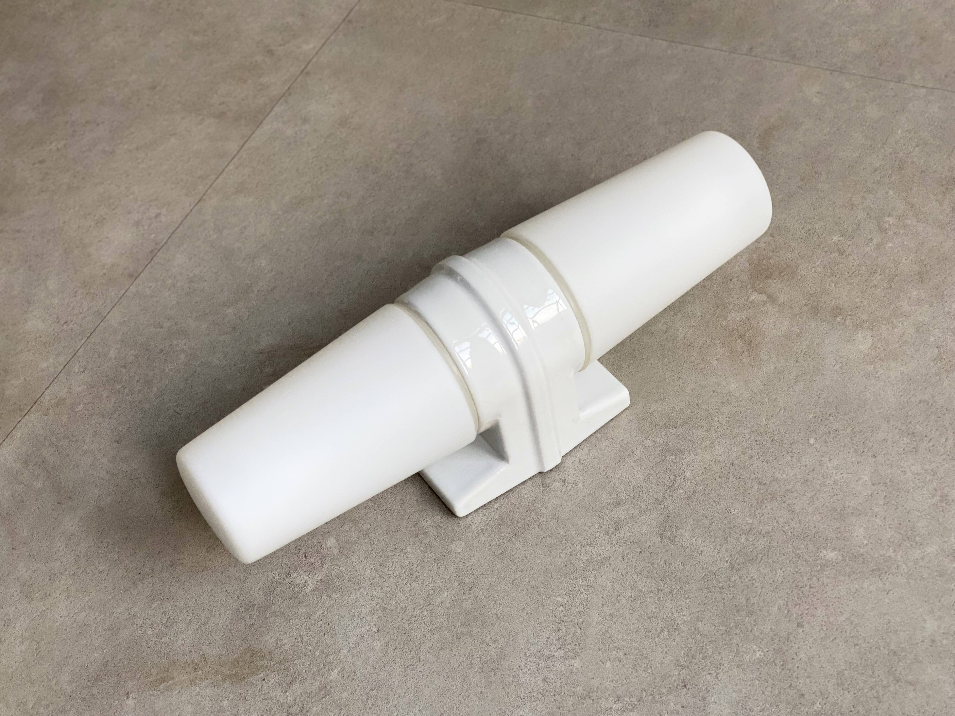 Vintage IFÖ 6060 - Bromölla IKEA ceramic & glass wall lamp, double light