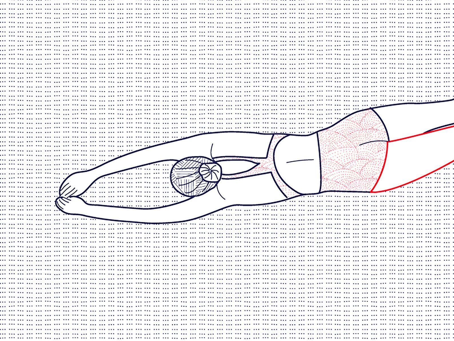 Illustration A4 naiade no. 8/8 brittany bather sea