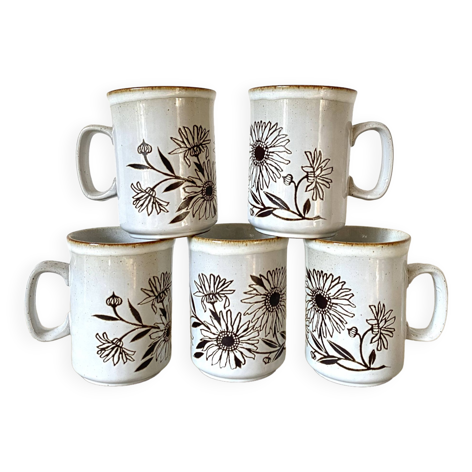 Duncon ceramics mugs, Made in Scotland, 70s