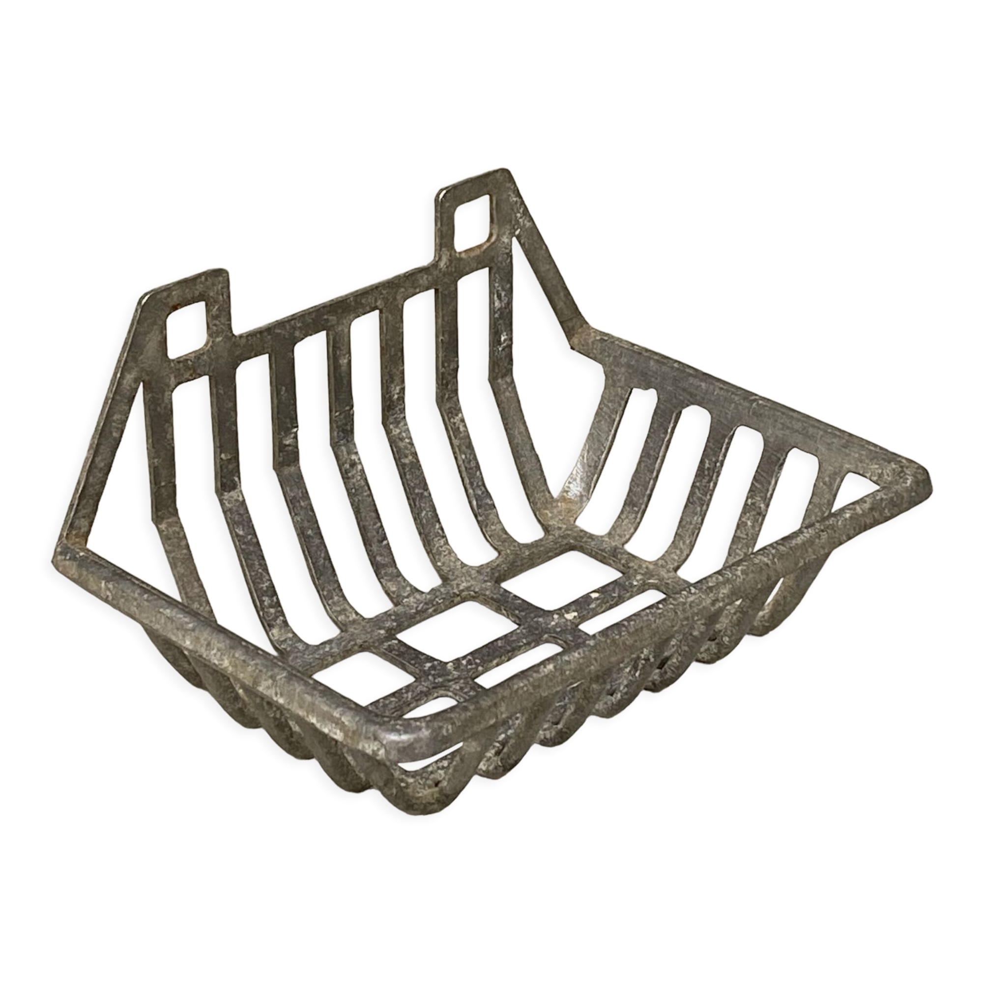 Ancien Porte-savon En Métal émaillé Blanc – Style Rétro Industriel Avec Patine