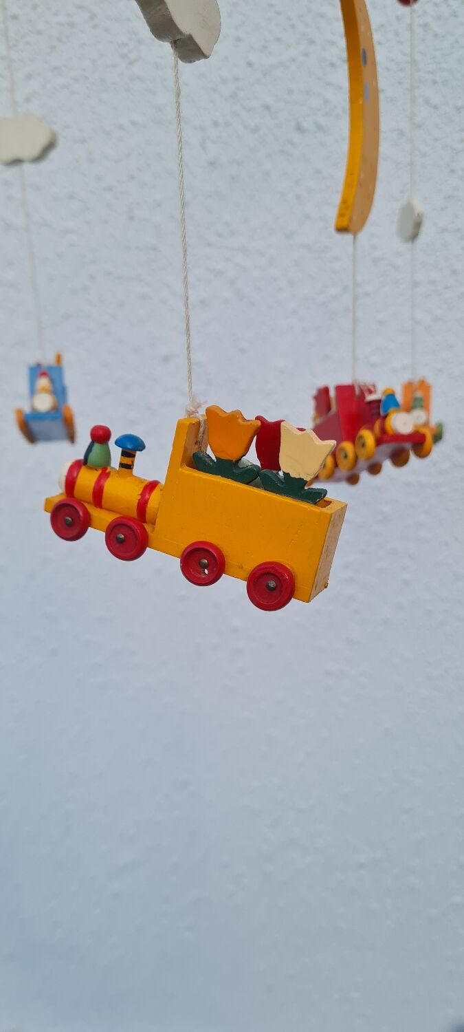 Vintage wooden children's mobile