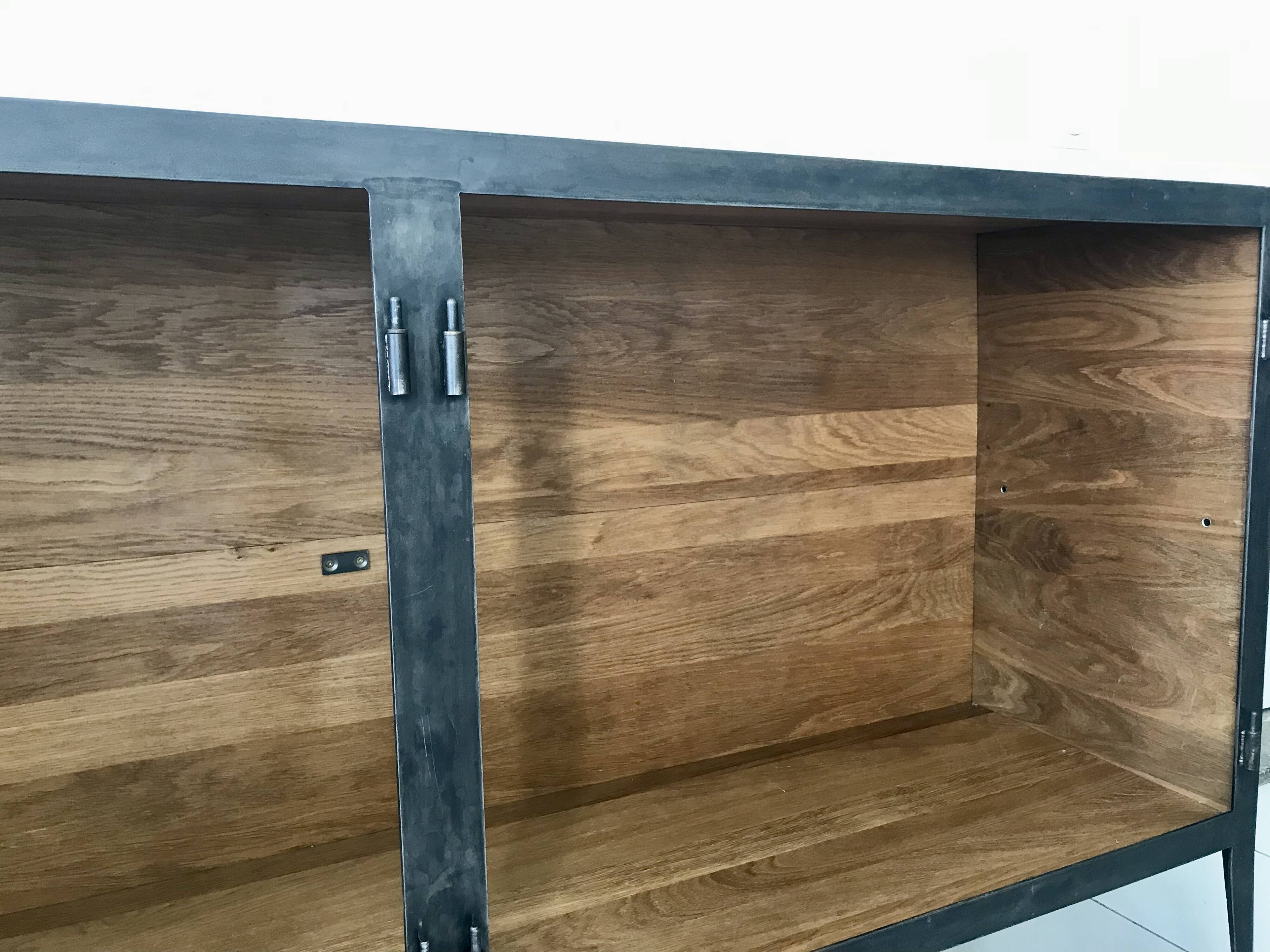 Black forged steel sideboard