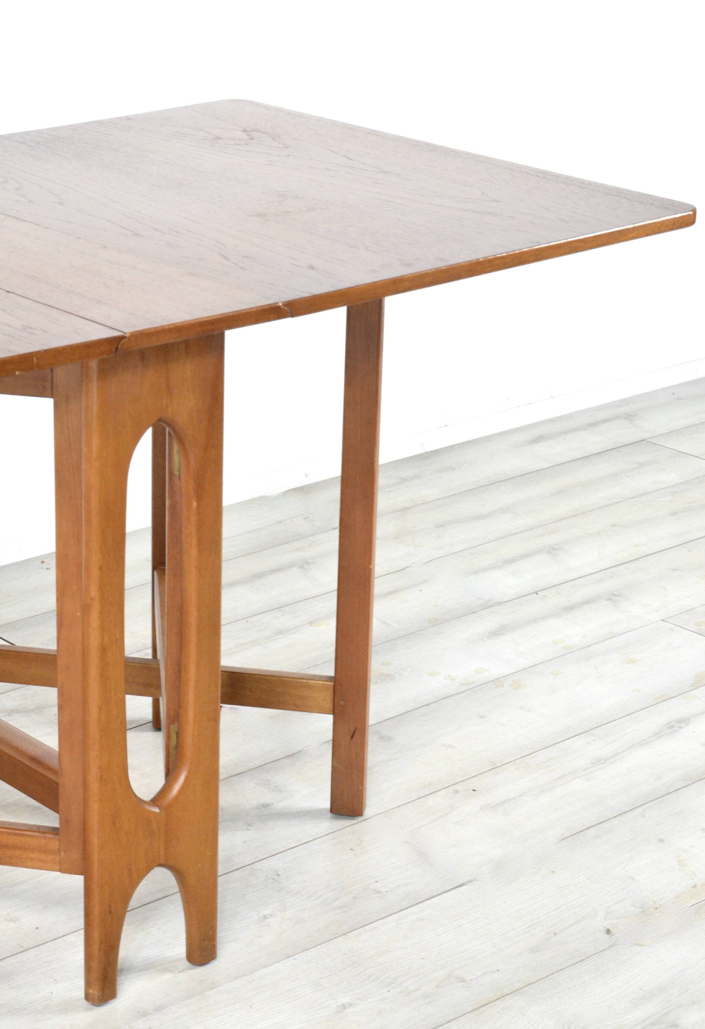 Midcentury McIntosh Drop Leaf Teak Table Modern Danish Style