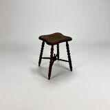 Antique oak bubble leg plantstand, 1920s