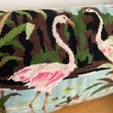 Canvas cushion "Pink flamingos"