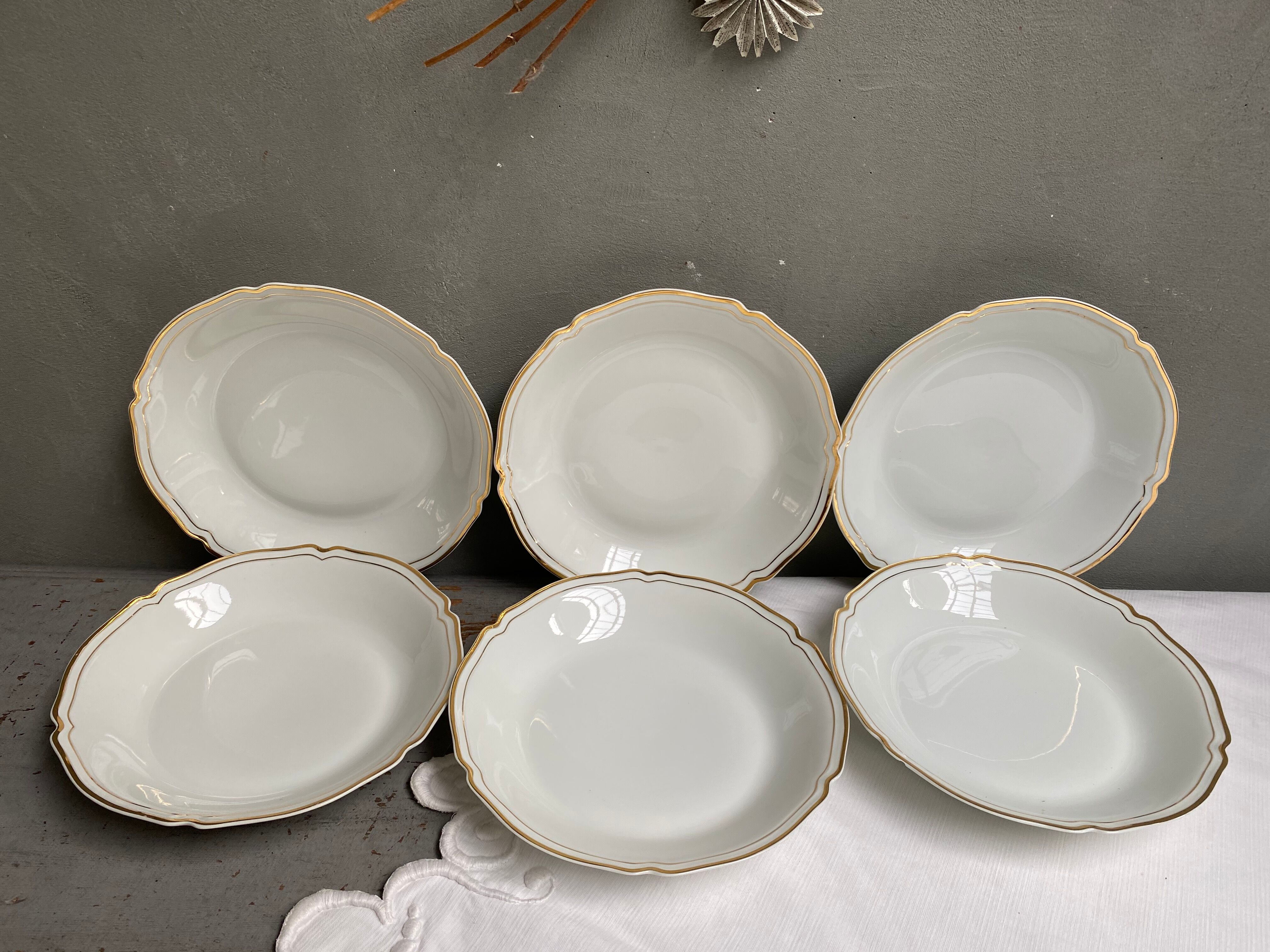 Hollow plates Limoges porcelain
