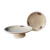 Set of two dishes, model "spring" Salins France