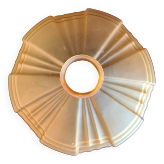 Old Art Deco suspension in yellow satin glass leg