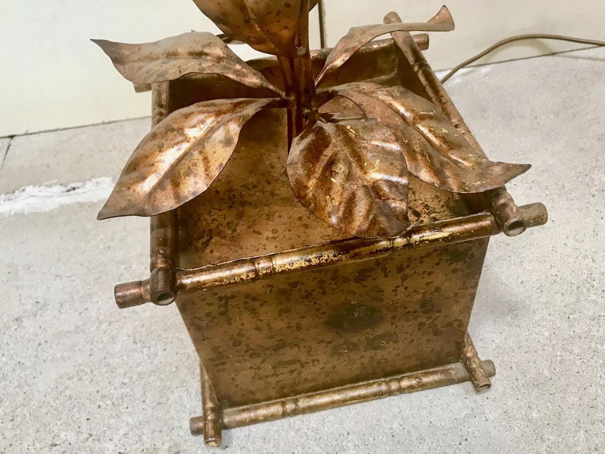 Gilded metal Florentine table or floor lamp by Hans Kögl, 1960s