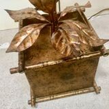 Gilded metal Florentine table or floor lamp by Hans Kögl, 1960s