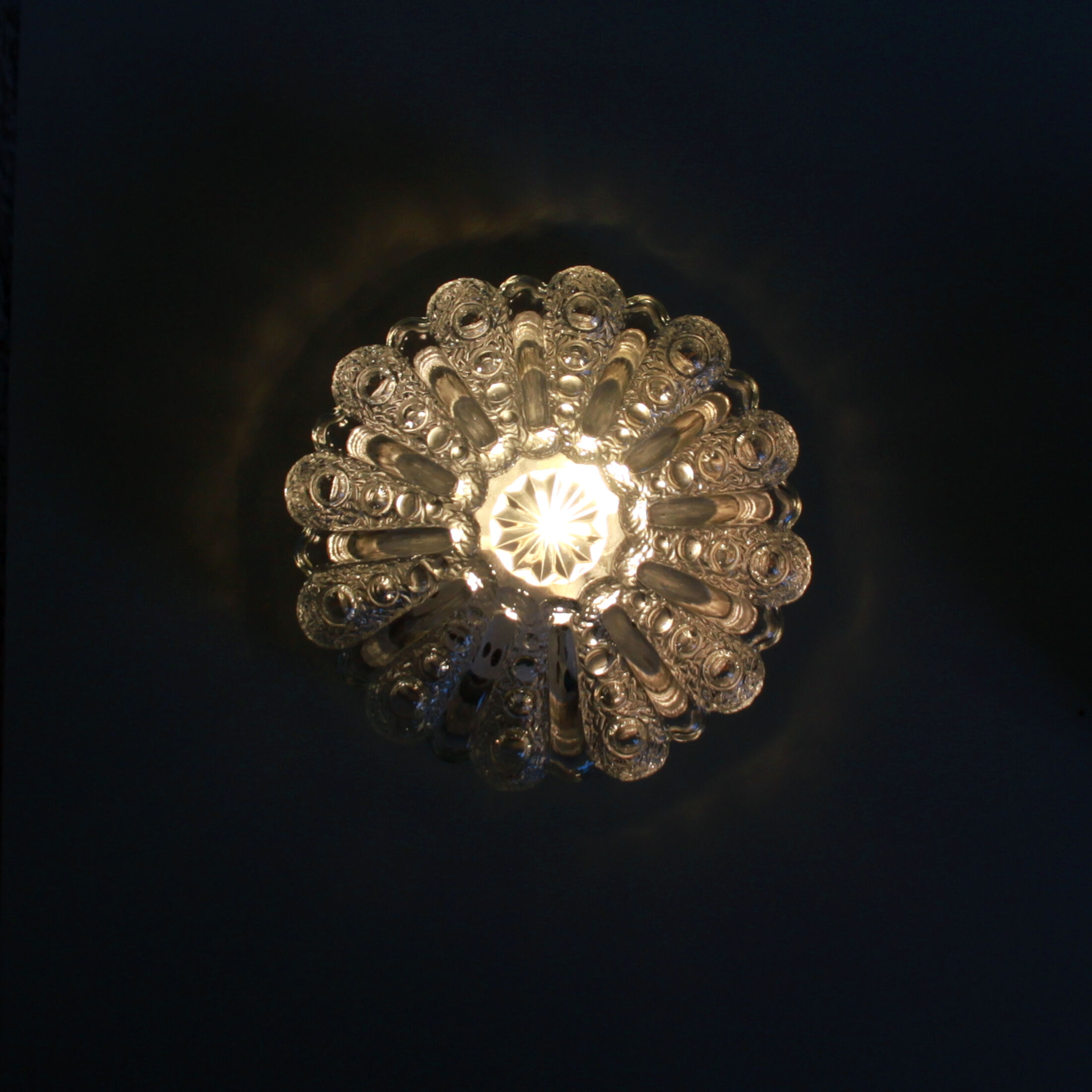 Plafonnier en verre moulé 70 80