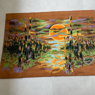 Vintage Robert Debieve tapestry 110x158