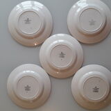 Set of 5 plates digoin, sarreguemine, model sobral