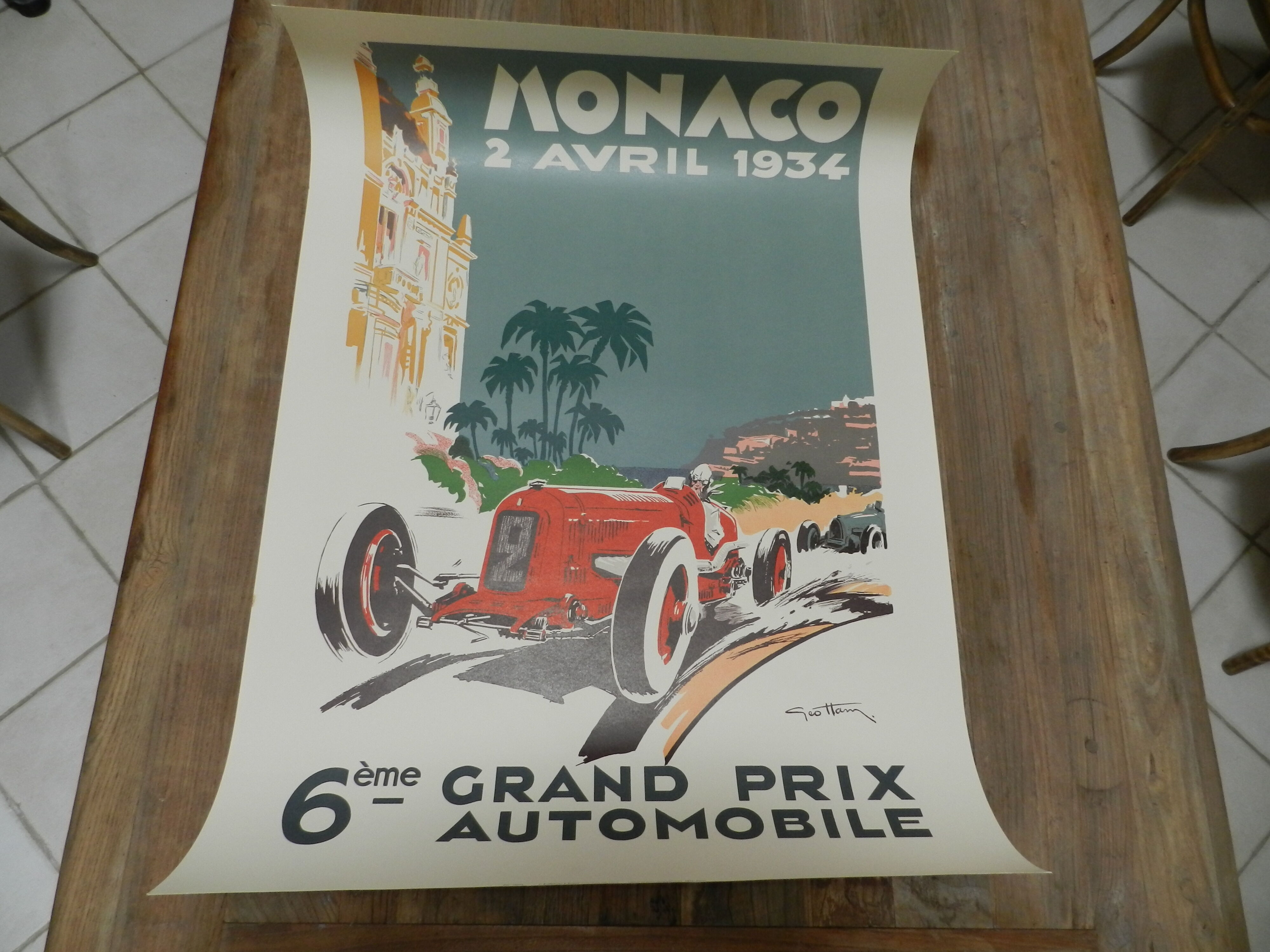 Affiche Grand Prix de Monaco de 1934