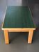 Table basse rectangulaire en bois et mélaminé vert foncé