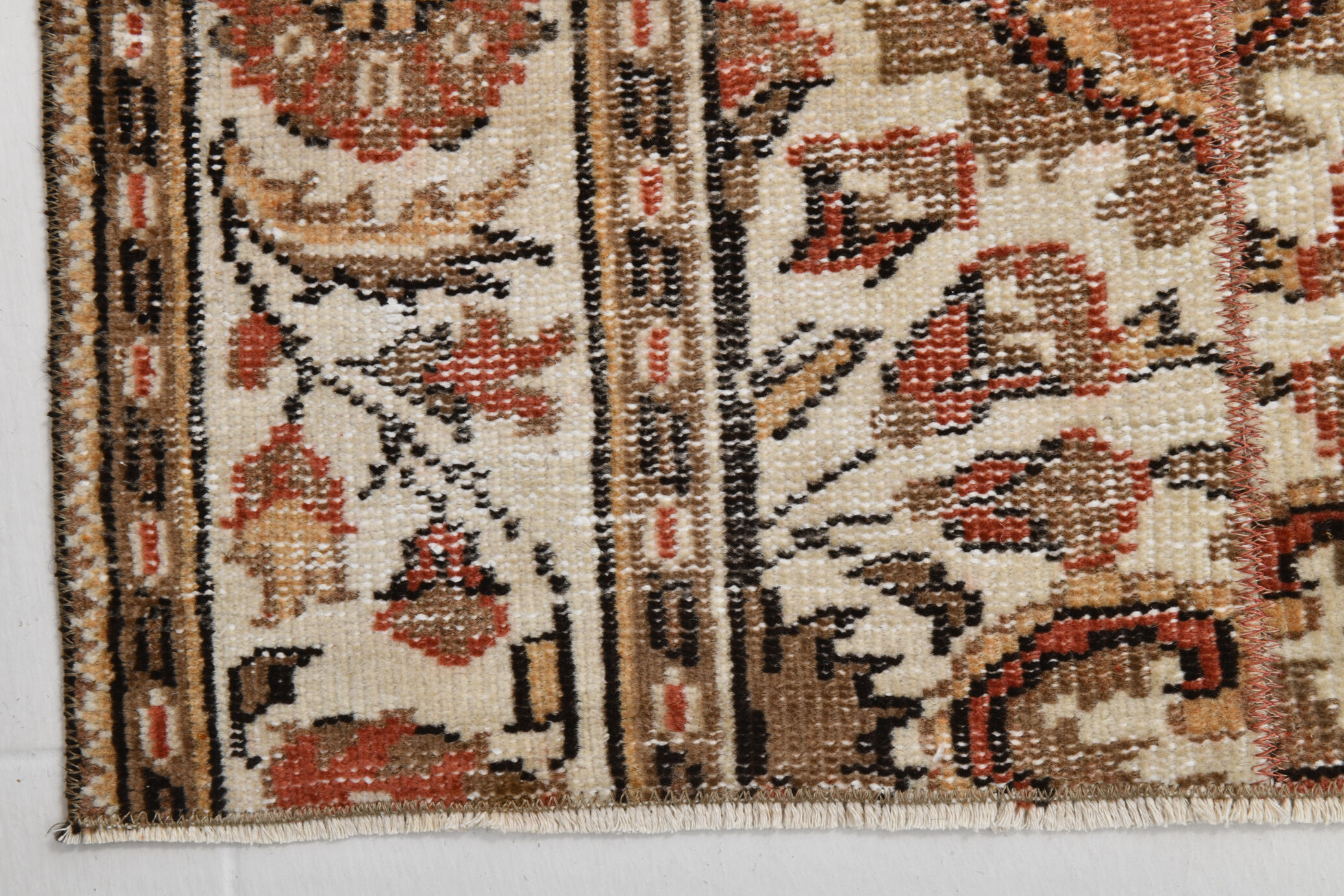 2x6 red & beige turkish runner rug 80x194cm