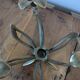 Art Nouveau brass flower chandelier