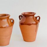Pair of terracotta amphora vases