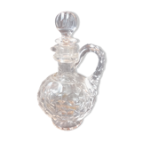 Cut and faceted crystal bottle 14 cm