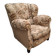 1930s Art Deco Czech Floral Upholstered Wingback Armchair