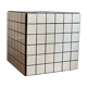 Checkerboard cube bedside table tiled white retro black tile