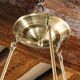Large suspension art deco style, glass, aged brass finish.