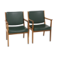 Set of 2 leather armchairs, Karl Erik Ekselius, Sweden, 1960