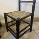 Set of 4 vintage chairs in the style of Charles Dudouyt, made of turned wood and upholstered.