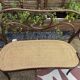 Antique Thonet bench in bent wood and caning, signed.