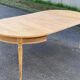 Extendable oval round table renovated in raw Louis XVI oak 200cm