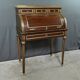 Small Mahogany Cylinder Desk, Louis XVI Style – Mid-19th Century