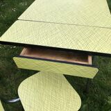 Yellow Formica table and chairs