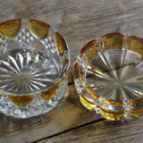 Set of crystal art deco toilet bottles