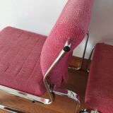 Pair of Atal chrome low chairs 1970