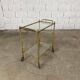 1960s serving table in glass and gilded brass