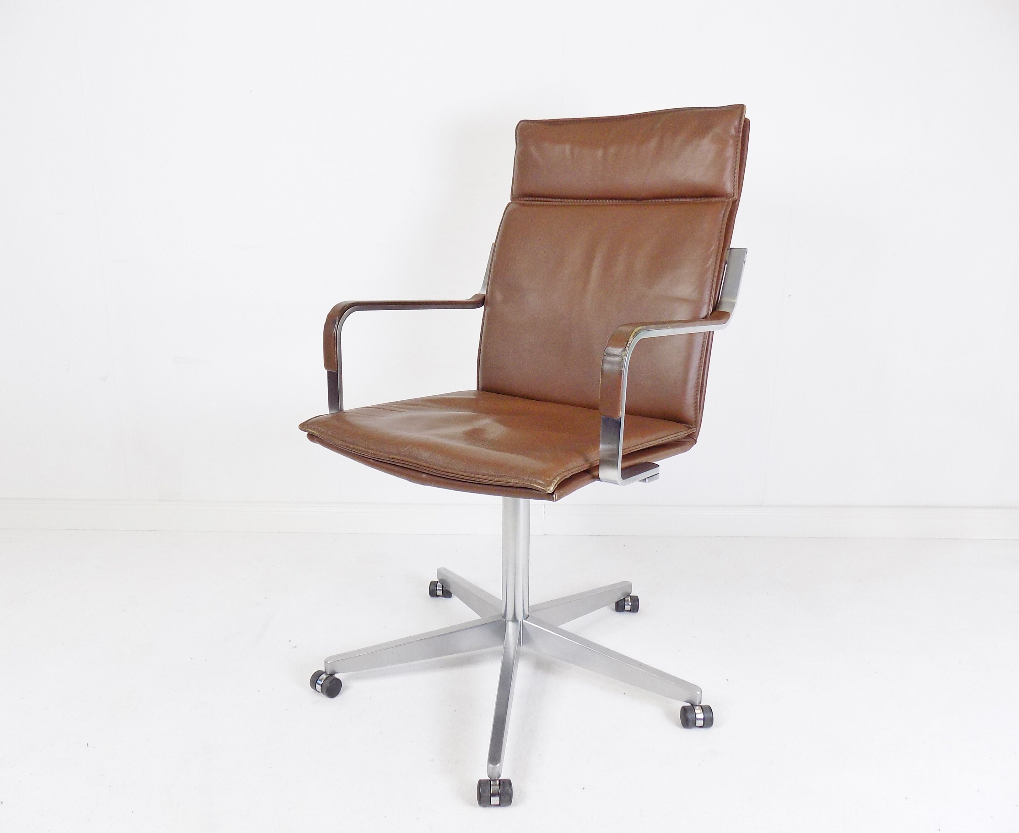 Walter Knoll Art Collection leather office chair by Rudolf Glatzel