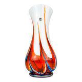 Hand-cut Murano glass vase by Carlo Moretti, Italy, 1970s.