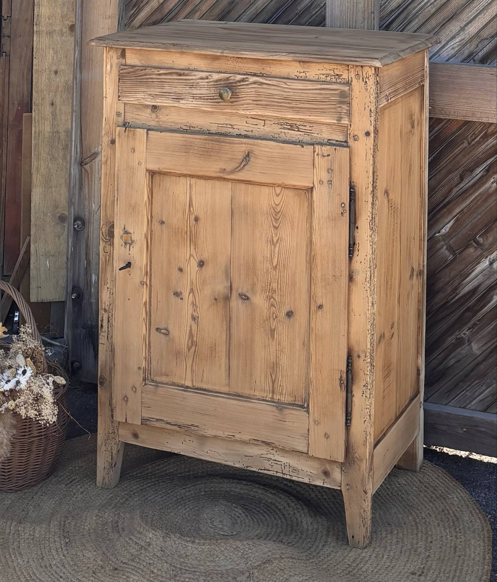 Antique solid wood confiturer - buffet with 1 door