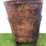 Vintage leather club chair, 1930s