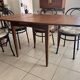 Table extensible en teck de style scandinave, années 60