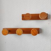Vintage 70s pine coat hooks – Perriand Les Arcs style
