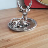 Silver ring holder deer